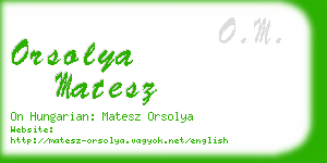 orsolya matesz business card